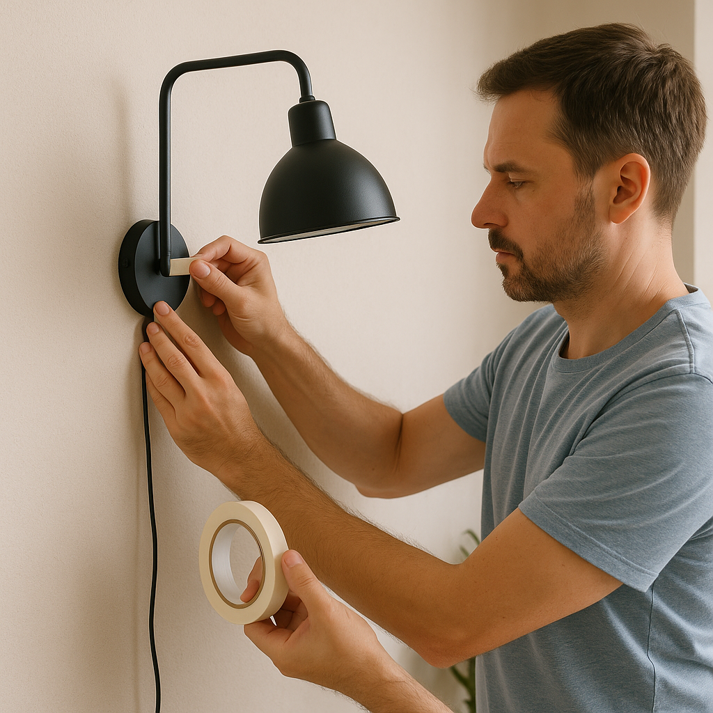 DIY-Anleitung: So installieren Sie eine Wandlampe ohne Bohren